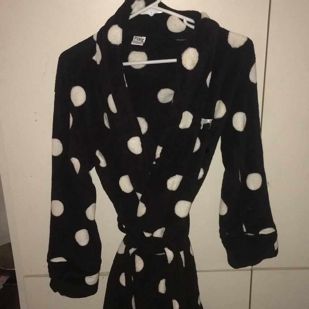 PINK polka dot robe